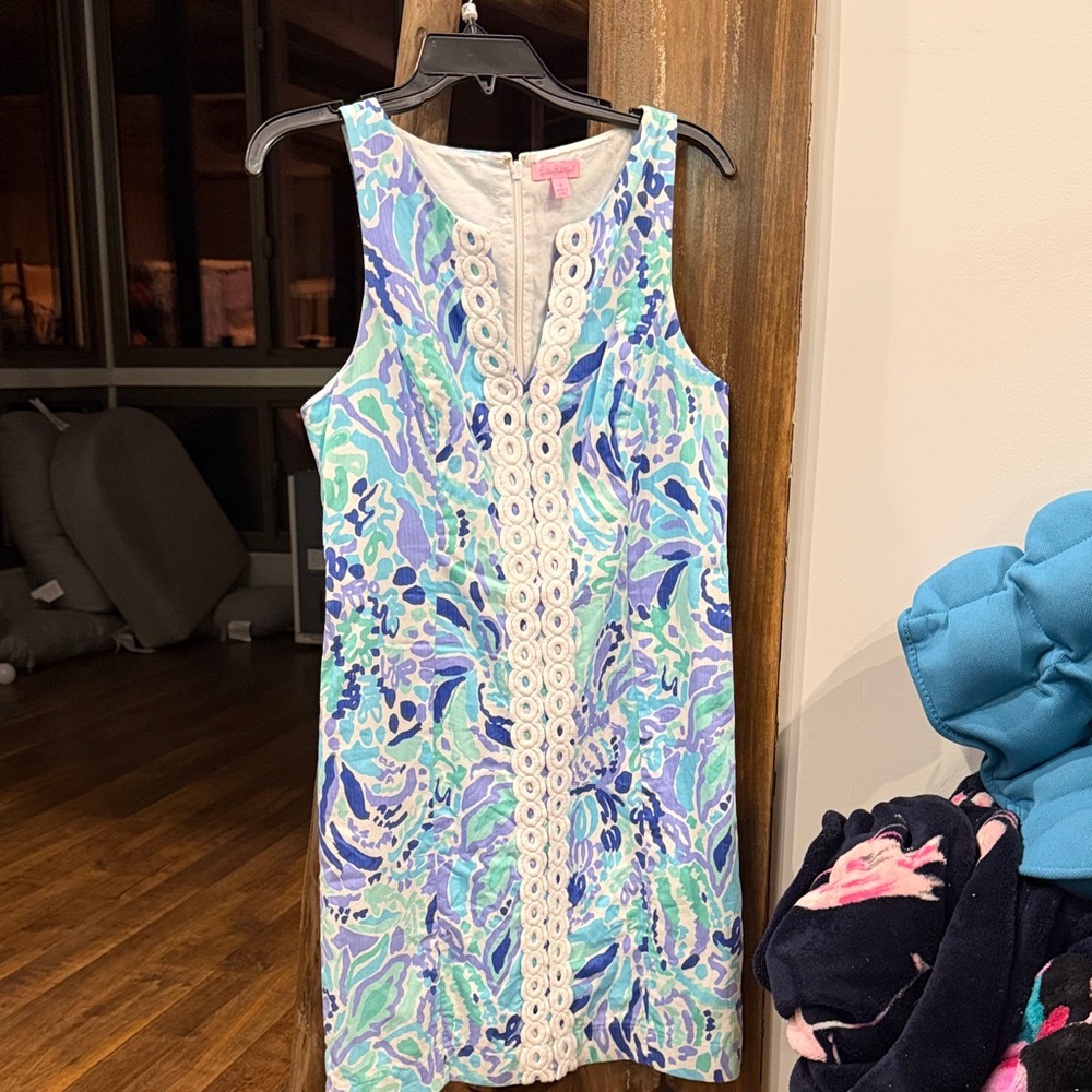 Lilly Pulitzer Rider Shift Dress “Lilly’s Lilac Nice Ink” pattern size 6